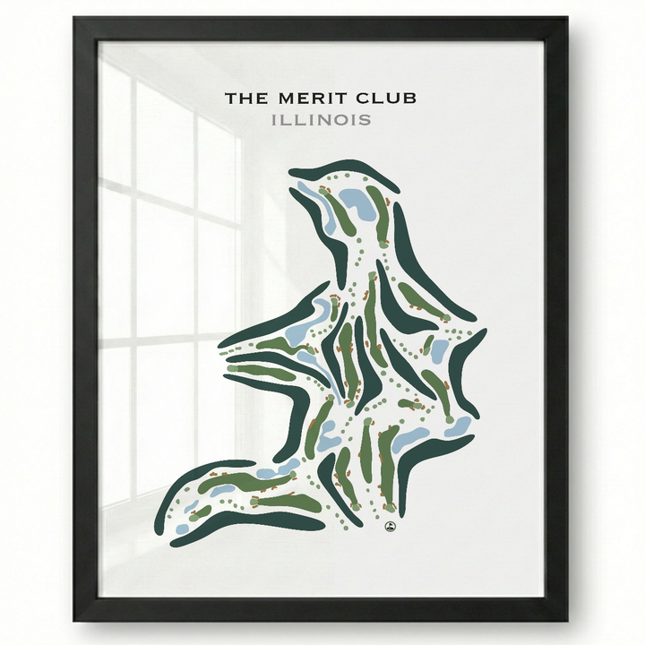 The Merit Club, Illinois - Printed Golf Course