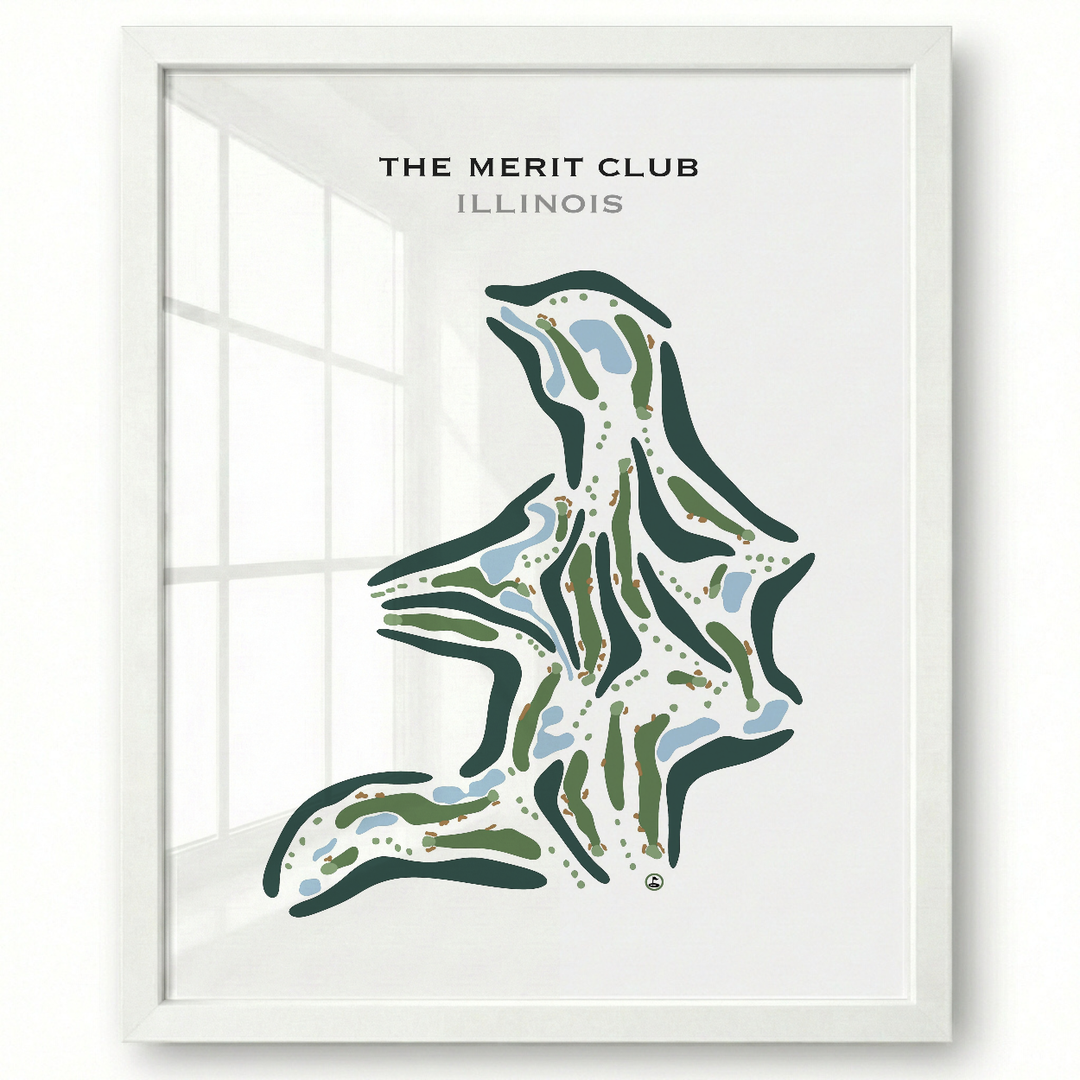 The Merit Club, Illinois - Printed Golf Course