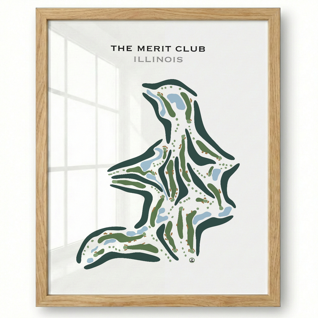 The Merit Club, Illinois - Printed Golf Course