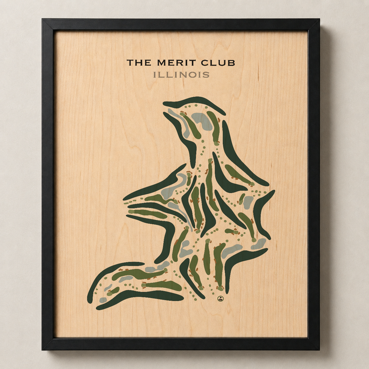 The Merit Club, Illinois - Printed Golf Course
