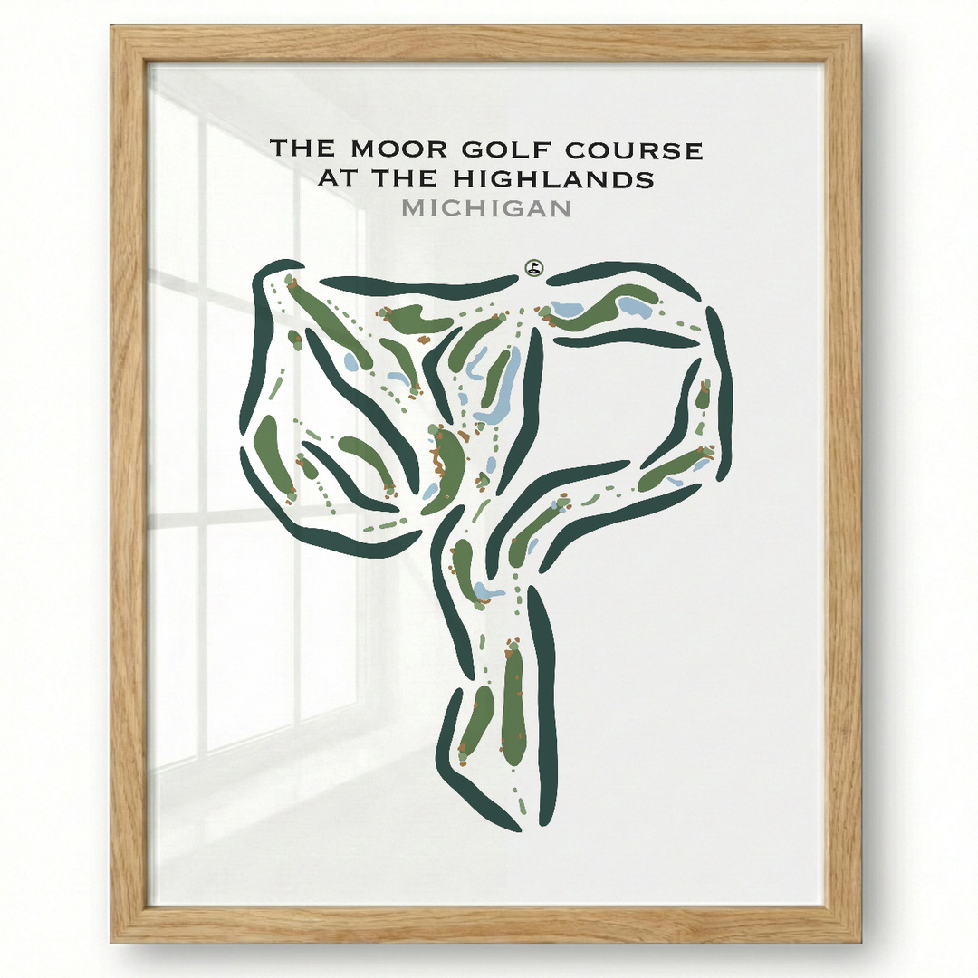 The Moor Golf Course At The Highlands, Michigan - Printed Golf Courses