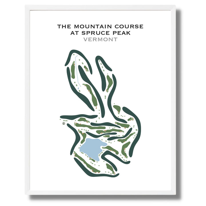 The Mountain Course at Spruce Peak, Vermont - Printed Golf Course