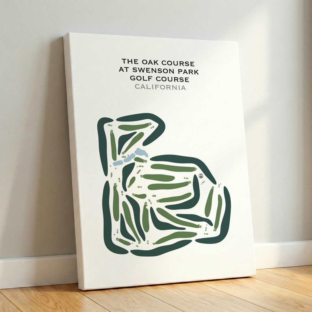 The Oak Course at Swenson Park Golf Course, California - Printed Golf Courses