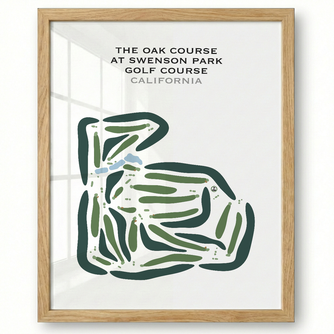 The Oak Course at Swenson Park Golf Course, California - Printed Golf Courses