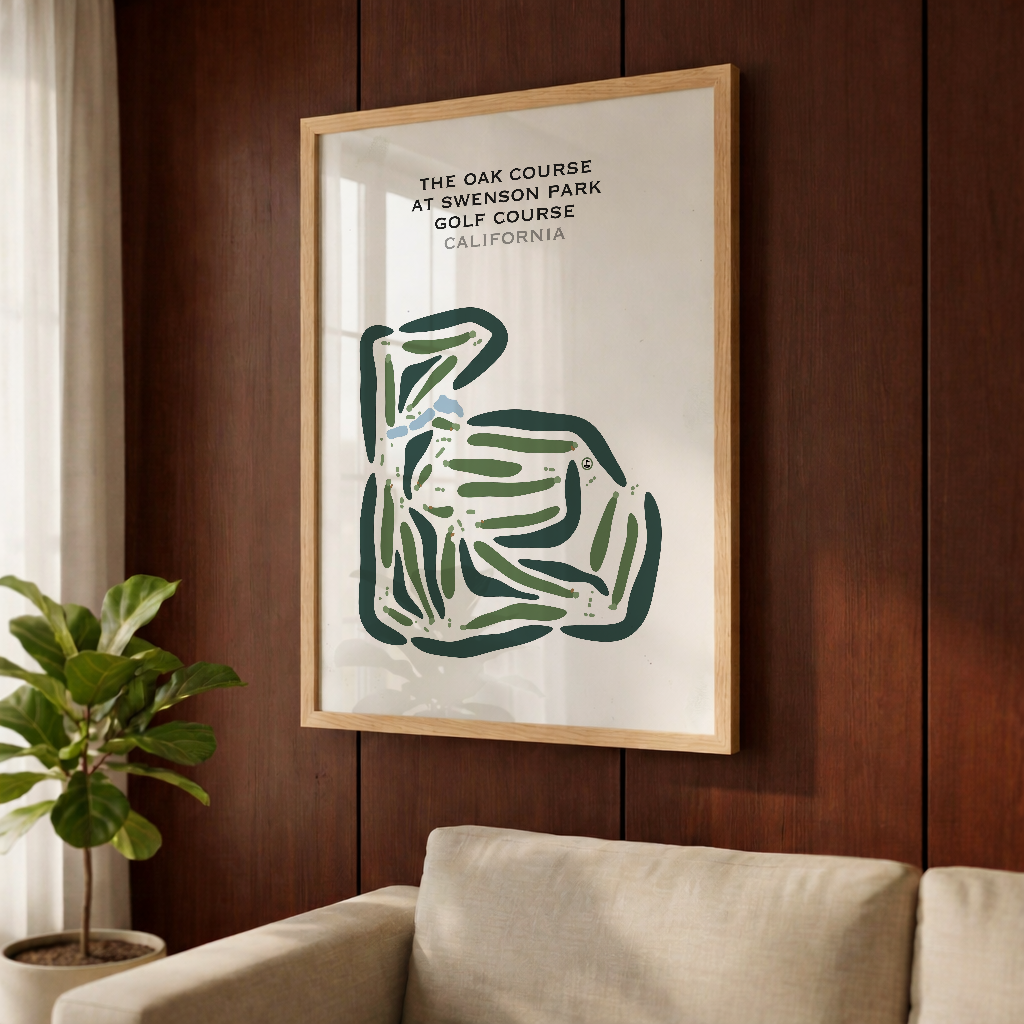 The Oak Course at Swenson Park Golf Course, California - Printed Golf Courses