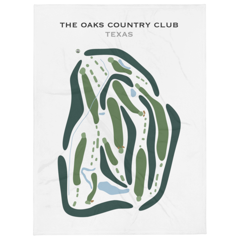 The Oaks Country Club, Texas - Printed Golf Courses