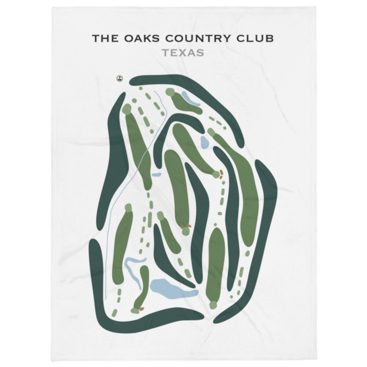 The Oaks Country Club, Texas - Printed Golf Courses