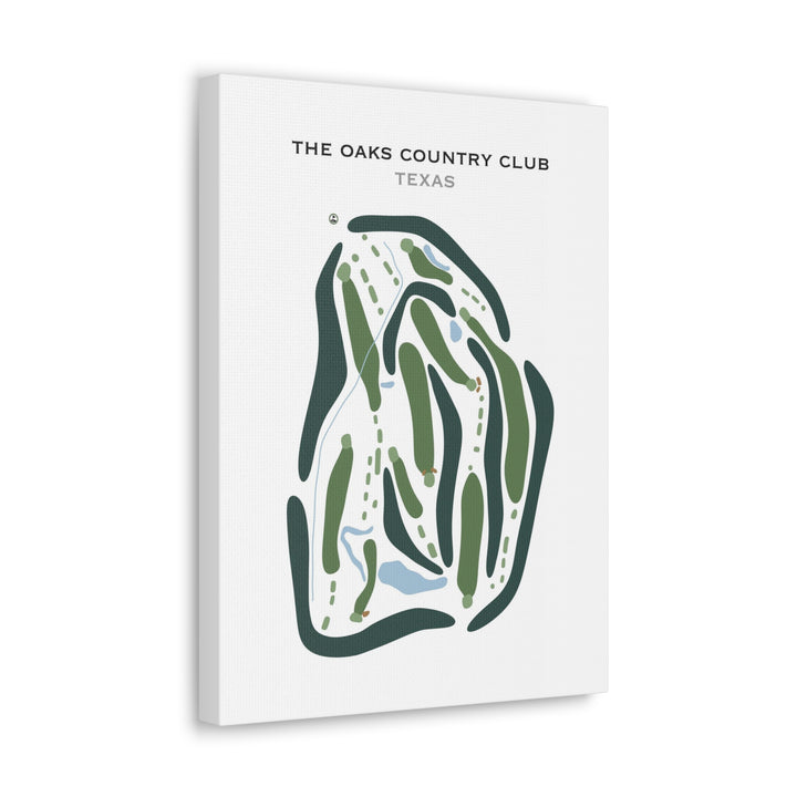 The Oaks Country Club, Texas - Printed Golf Courses