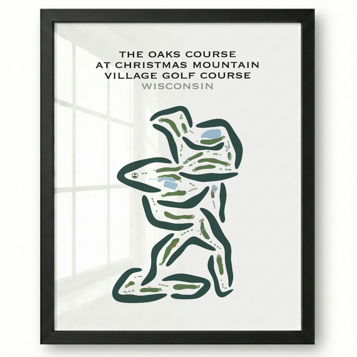 The Oaks Golf Course at Christmas Mountain Village Golf Course, Wisconsin - Printed Golf Courses