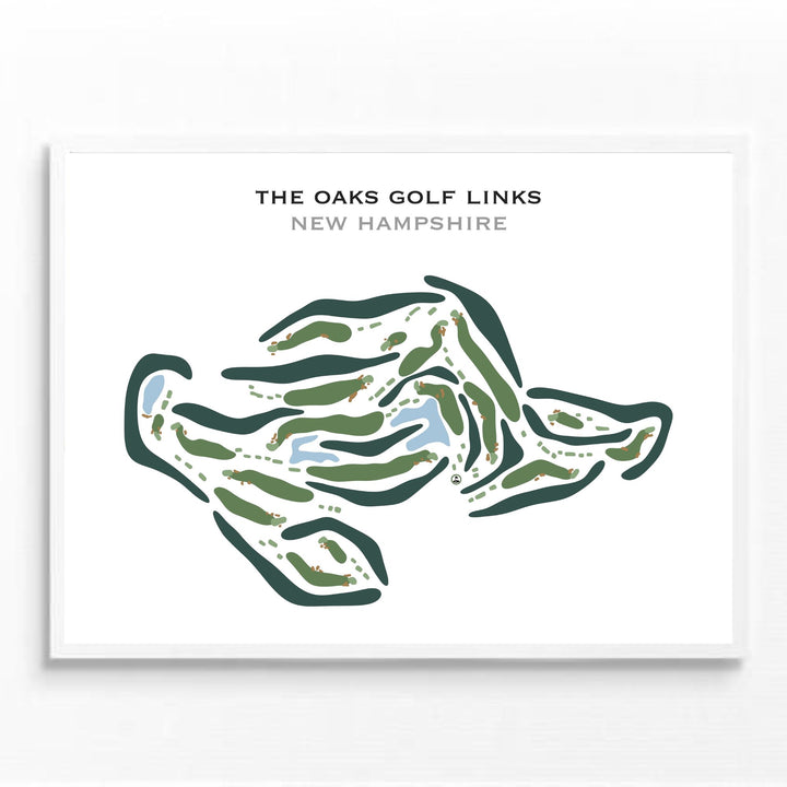 The Oaks Golf Links, New Hampshire - Printed Golf Courses