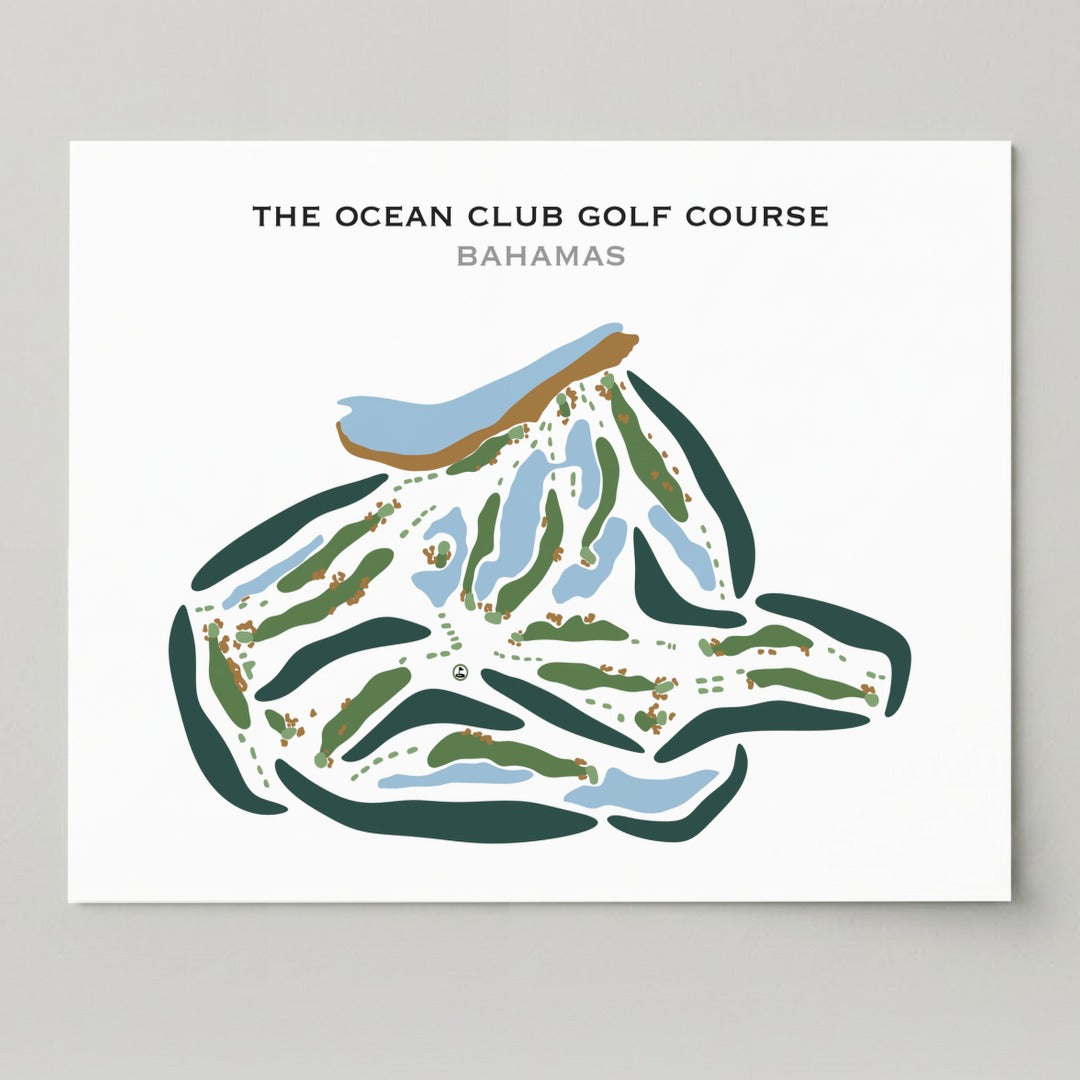 The Ocean Club Golf Course, Bahamas - Printed Golf Courses