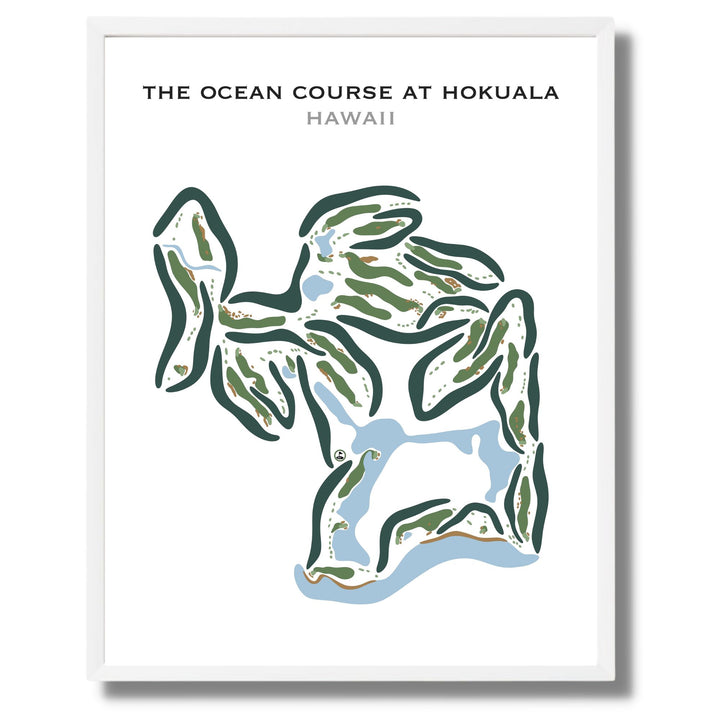 The Ocean Course at Hokuala, Hawaii - Printed Golf Courses