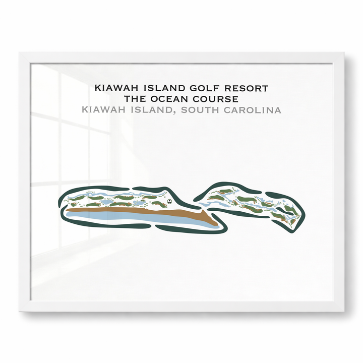 The Ocean Course at Kiawah Island, South Carolina - Printed Golf Courses