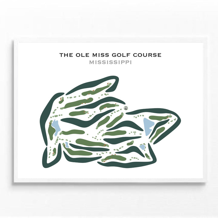 The Ole Miss Golf Course, Mississippi - Printed Golf Course