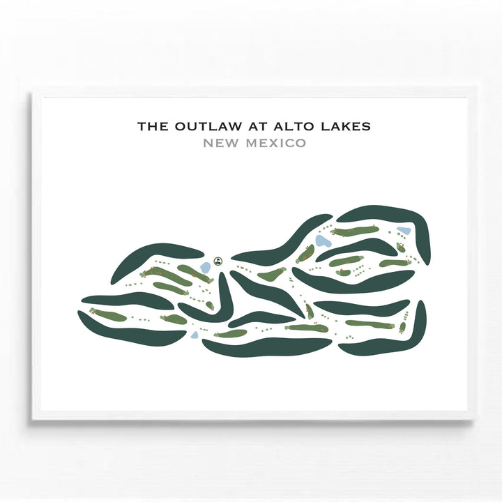 The Outlaw At Alto Lakes, New Mexico - Printed Golf Courses