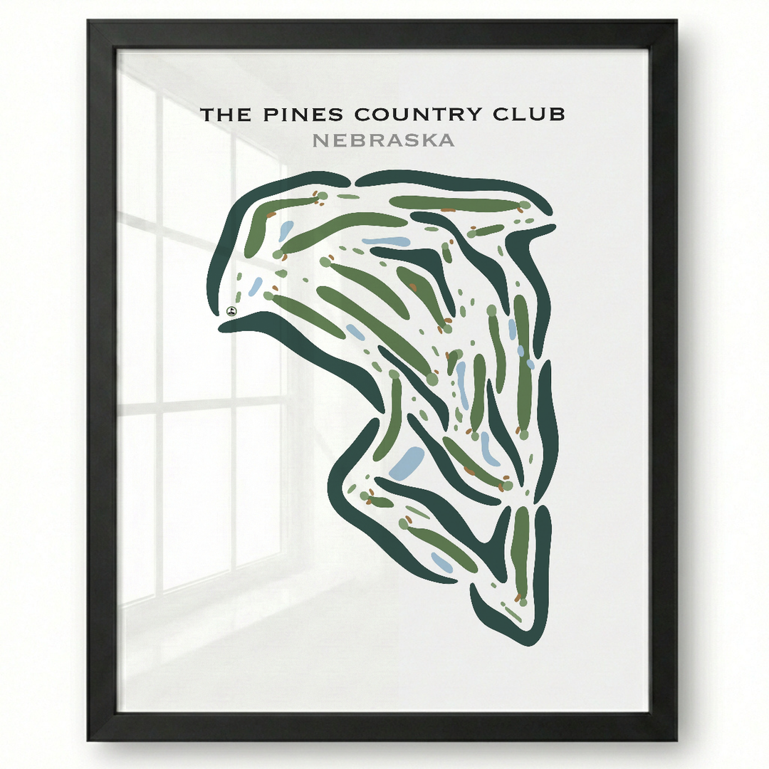 The Pines Country Club, Nebraska - Printed Golf Courses