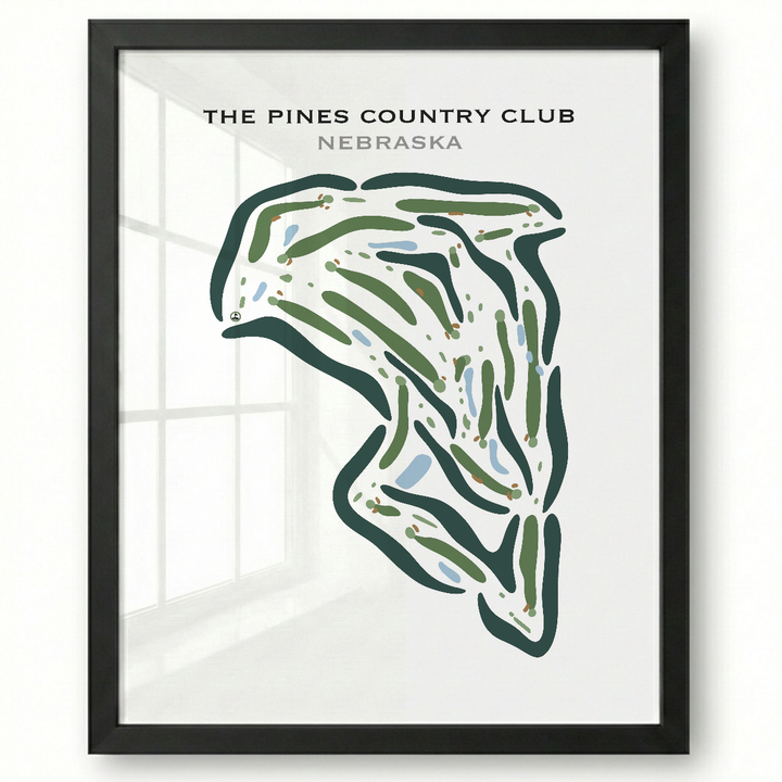 The Pines Country Club, Nebraska - Printed Golf Courses
