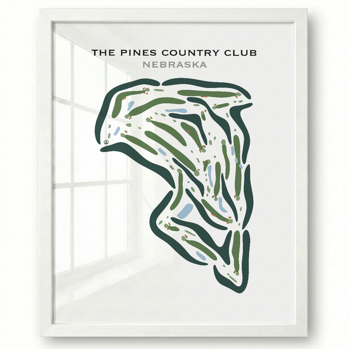 The Pines Country Club, Nebraska - Printed Golf Courses