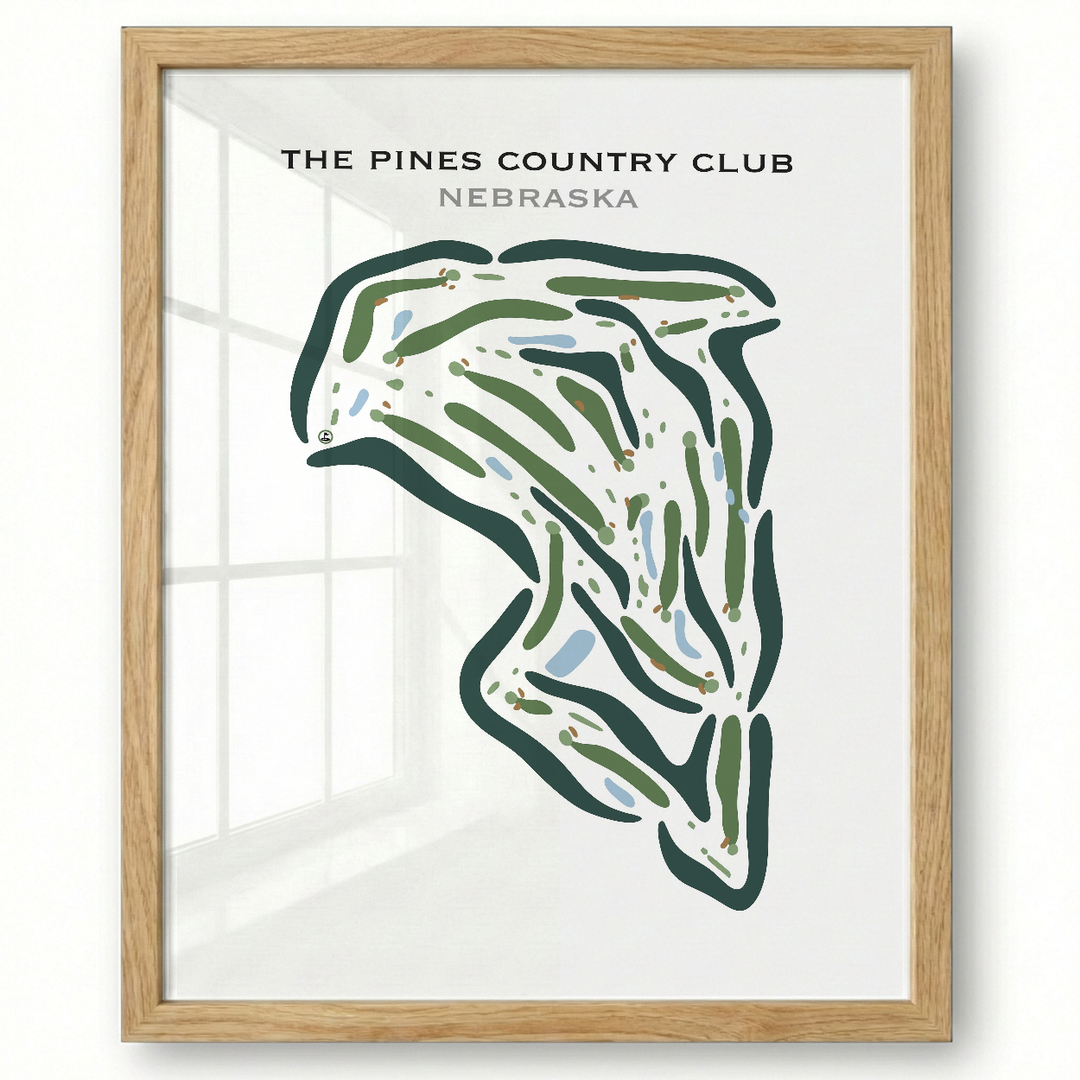 The Pines Country Club, Nebraska - Printed Golf Courses