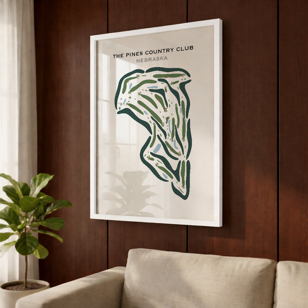 The Pines Country Club, Nebraska - Printed Golf Courses