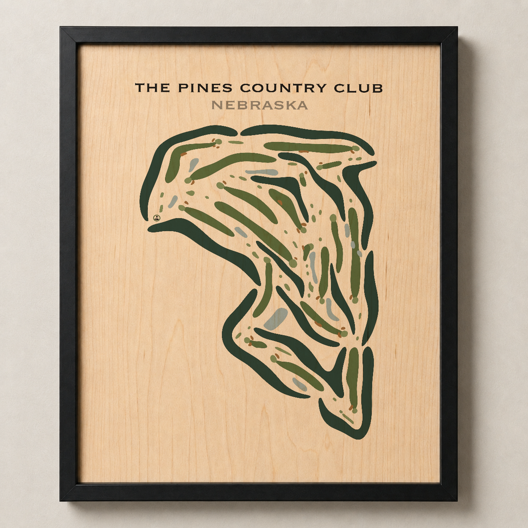 The Pines Country Club, Nebraska - Printed Golf Courses