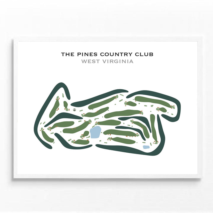 The Pines Country Club, West Virginia - Printed Golf Course