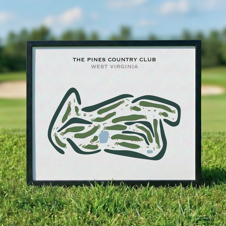 The Pines Country Club, West Virginia - Printed Golf Course