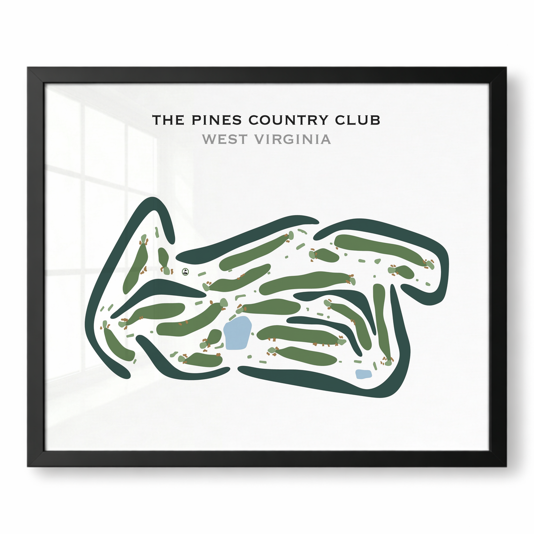 The Pines Country Club, West Virginia - Printed Golf Course