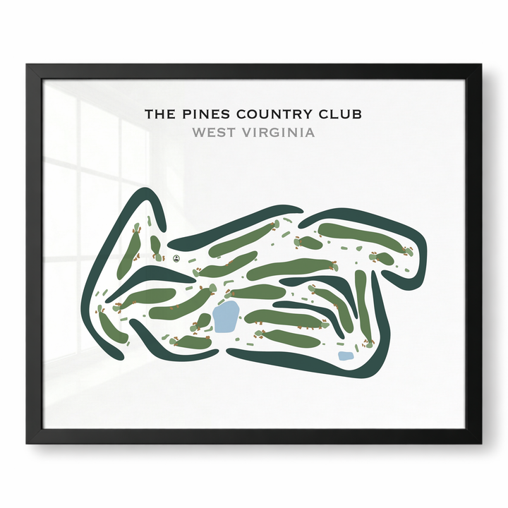 The Pines Country Club, West Virginia - Printed Golf Course
