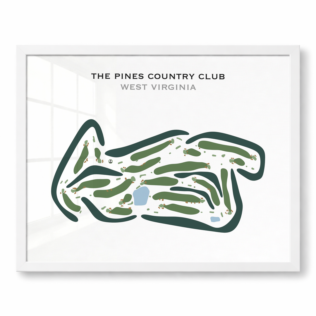 The Pines Country Club, West Virginia - Printed Golf Course