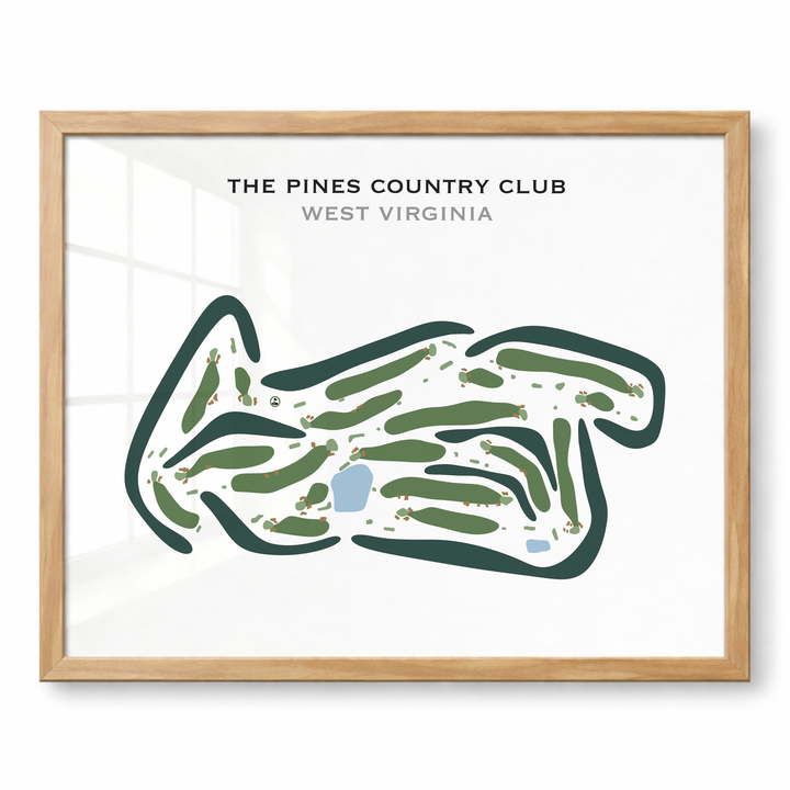 The Pines Country Club, West Virginia - Printed Golf Course