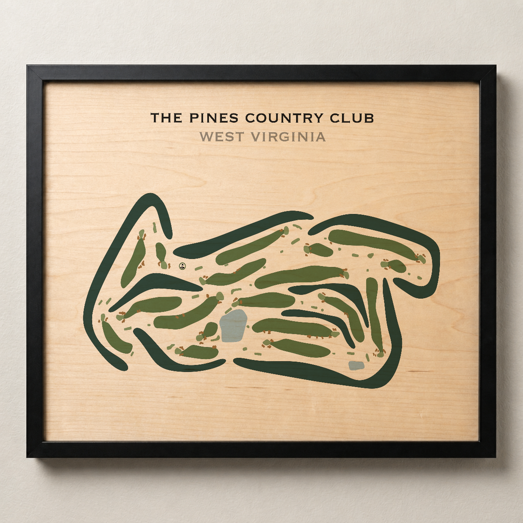 The Pines Country Club, West Virginia - Printed Golf Course
