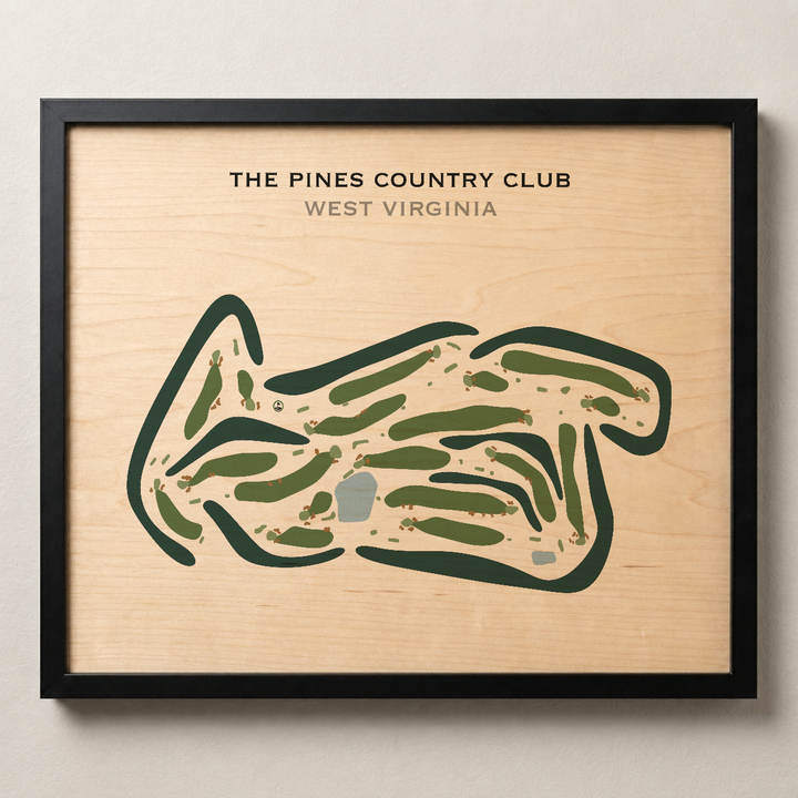 The Pines Country Club, West Virginia - Printed Golf Course
