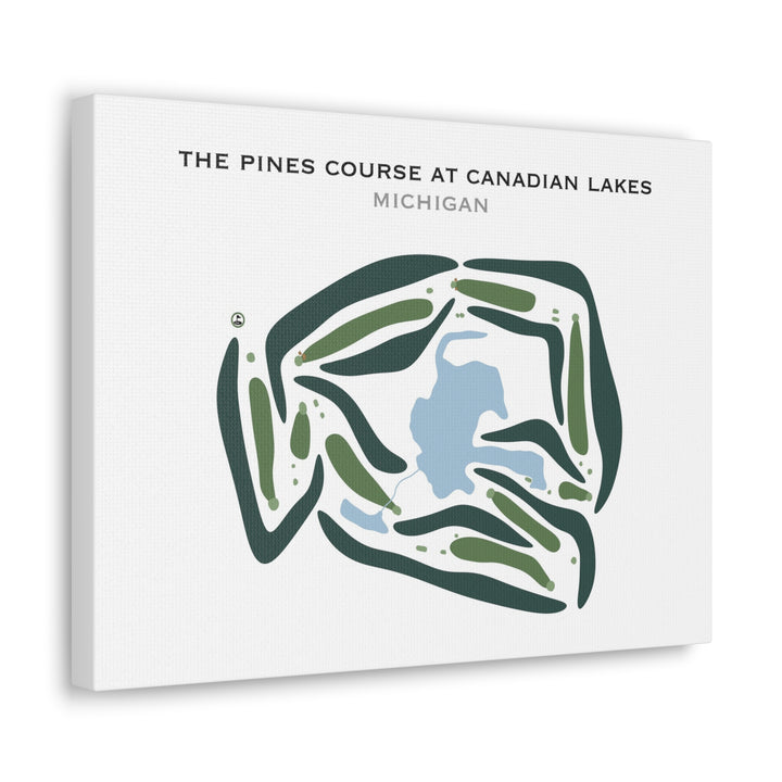 The Pines at Canadian Lakes, Michigan - Printed Golf Courses