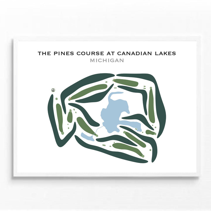 The Pines at Canadian Lakes, Michigan - Printed Golf Courses