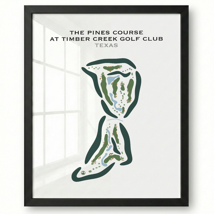 The Pines Course at Timber Creek Golf Club, Texas - Printed Golf Courses