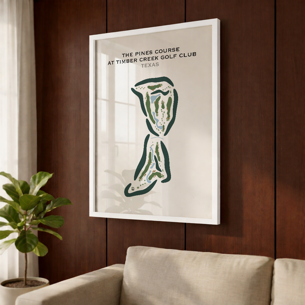 The Pines Course at Timber Creek Golf Club, Texas - Printed Golf Courses