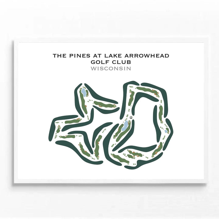 The Pines at Lake Arrowhead Golf Club, Wisconsin - Printed Golf Courses