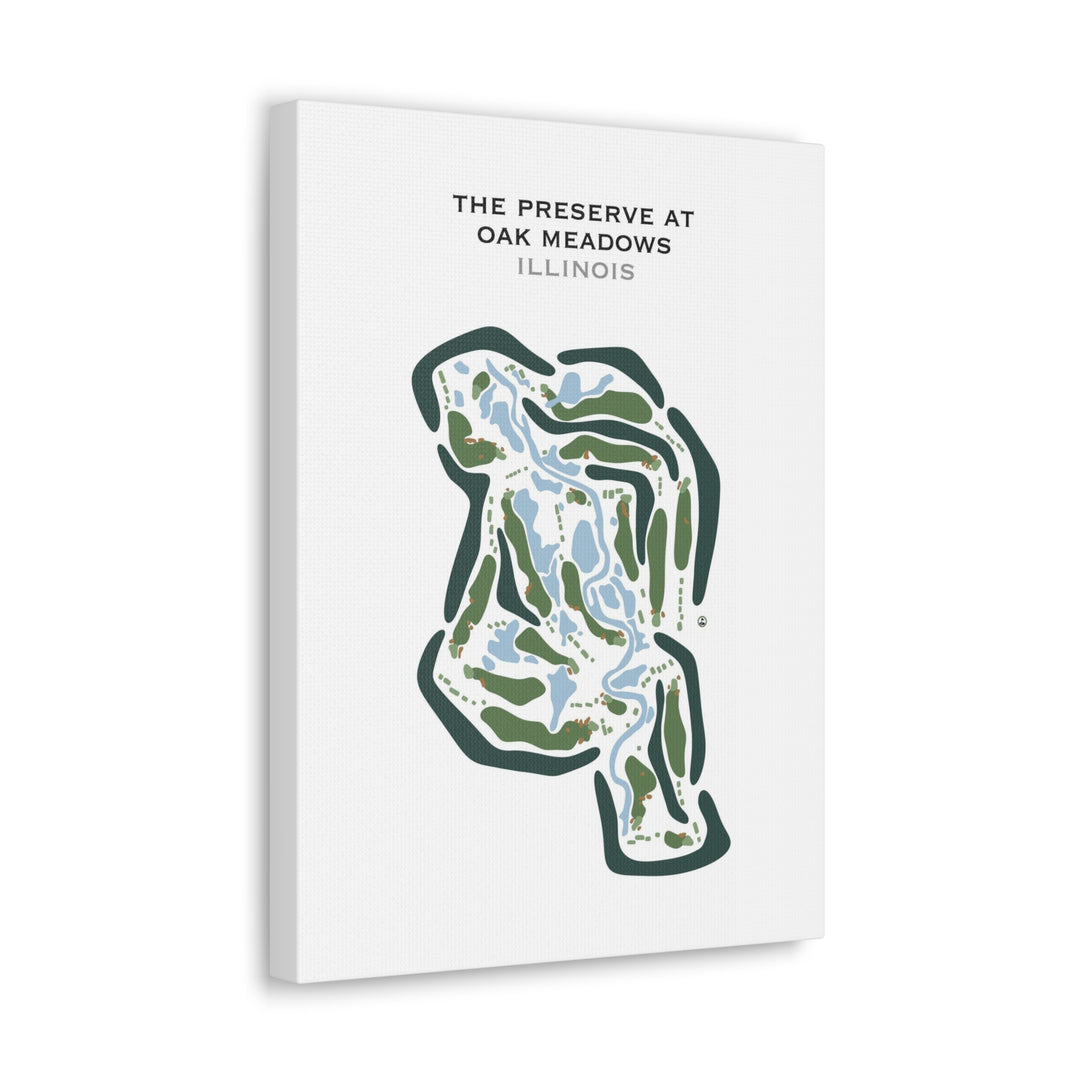 The Preserve at Oak Meadows, Illinois - Printed Golf Courses