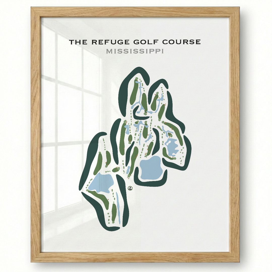 The Refuge Golf Course, Mississippi - Printed Golf Courses