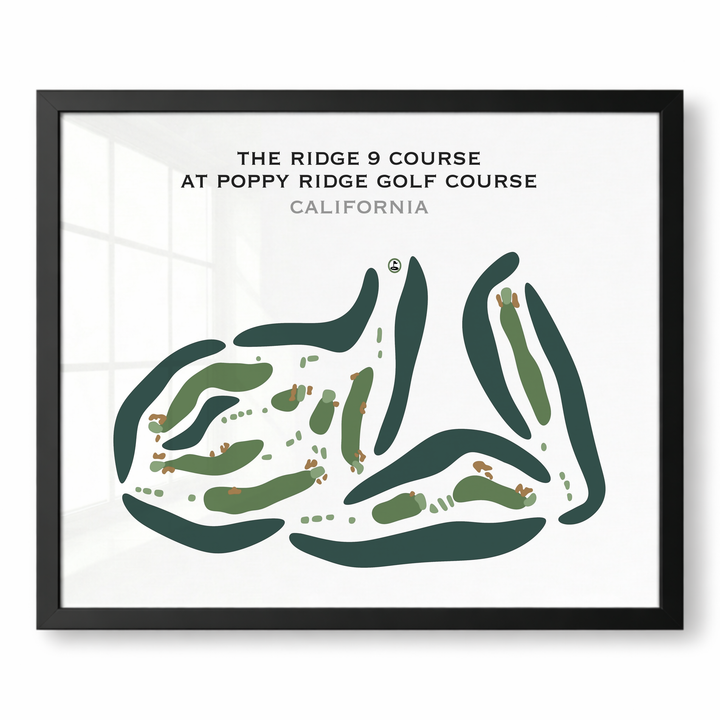 The Ridge 9 Course at The Poppy Ridge Golf Course, California - Printed Golf Courses