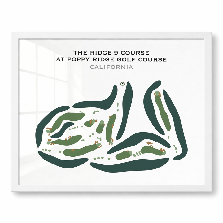The Ridge 9 Course at The Poppy Ridge Golf Course, California - Printed Golf Courses