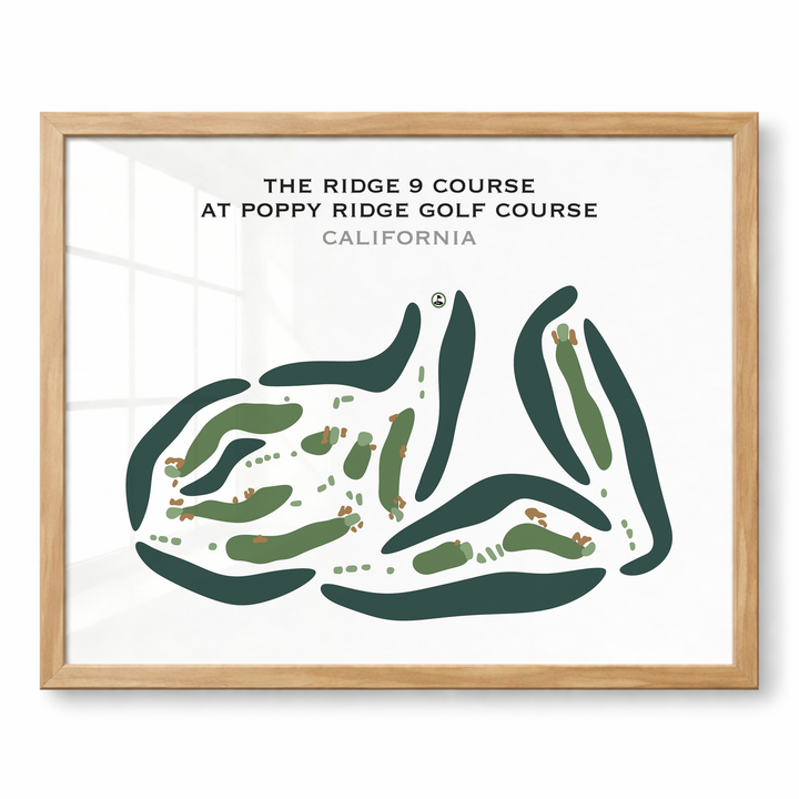 The Ridge 9 Course at The Poppy Ridge Golf Course, California - Printed Golf Courses