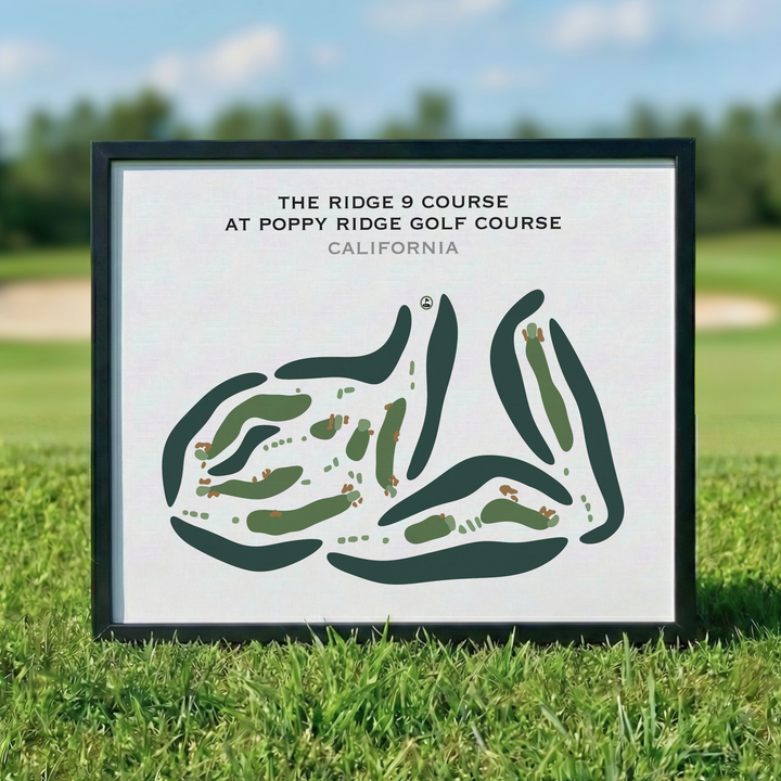The Ridge 9 Course at The Poppy Ridge Golf Course, California - Printed Golf Courses