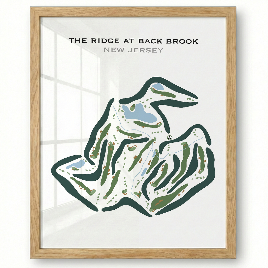 The Ridge At Back Brook, New Jersey - Printed Golf Courses