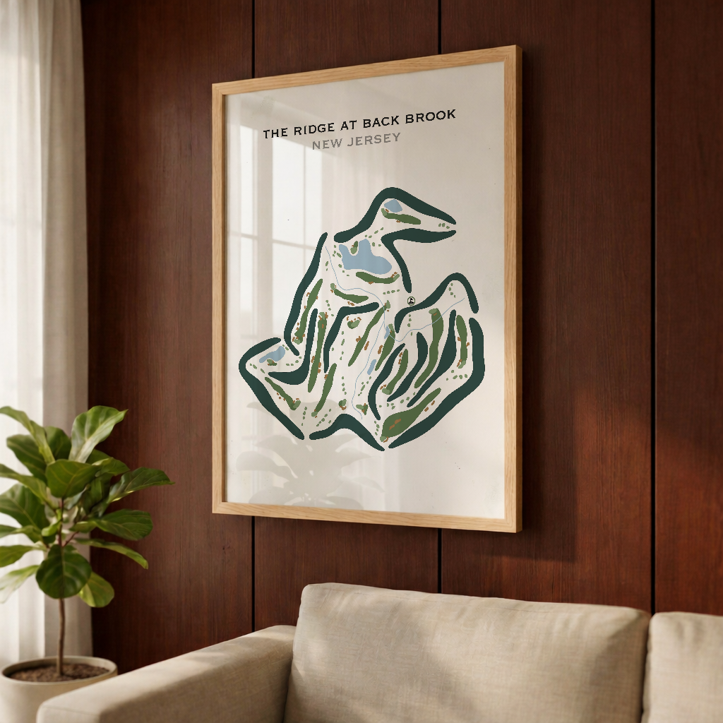 The Ridge At Back Brook, New Jersey - Printed Golf Courses