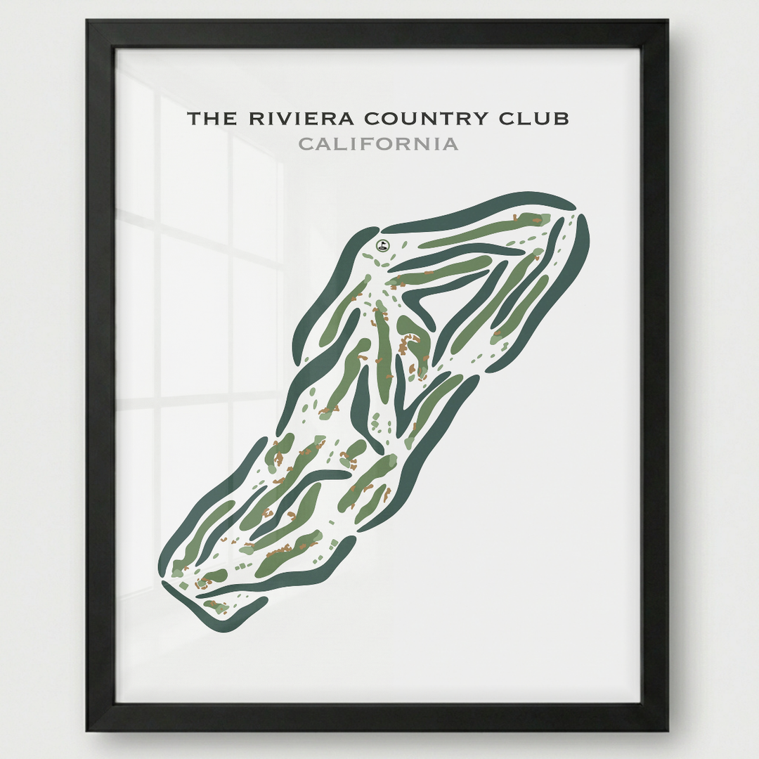 The Riviera Country Club, Pacific Palisades California - Printed Golf Courses