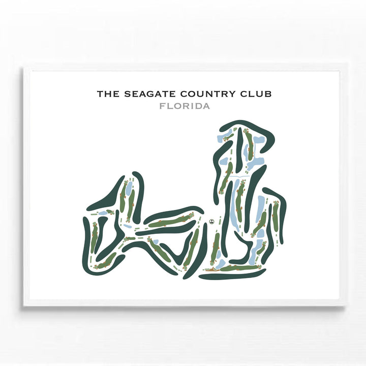 The Seagate Country Club, Florida - Printed Golf Course