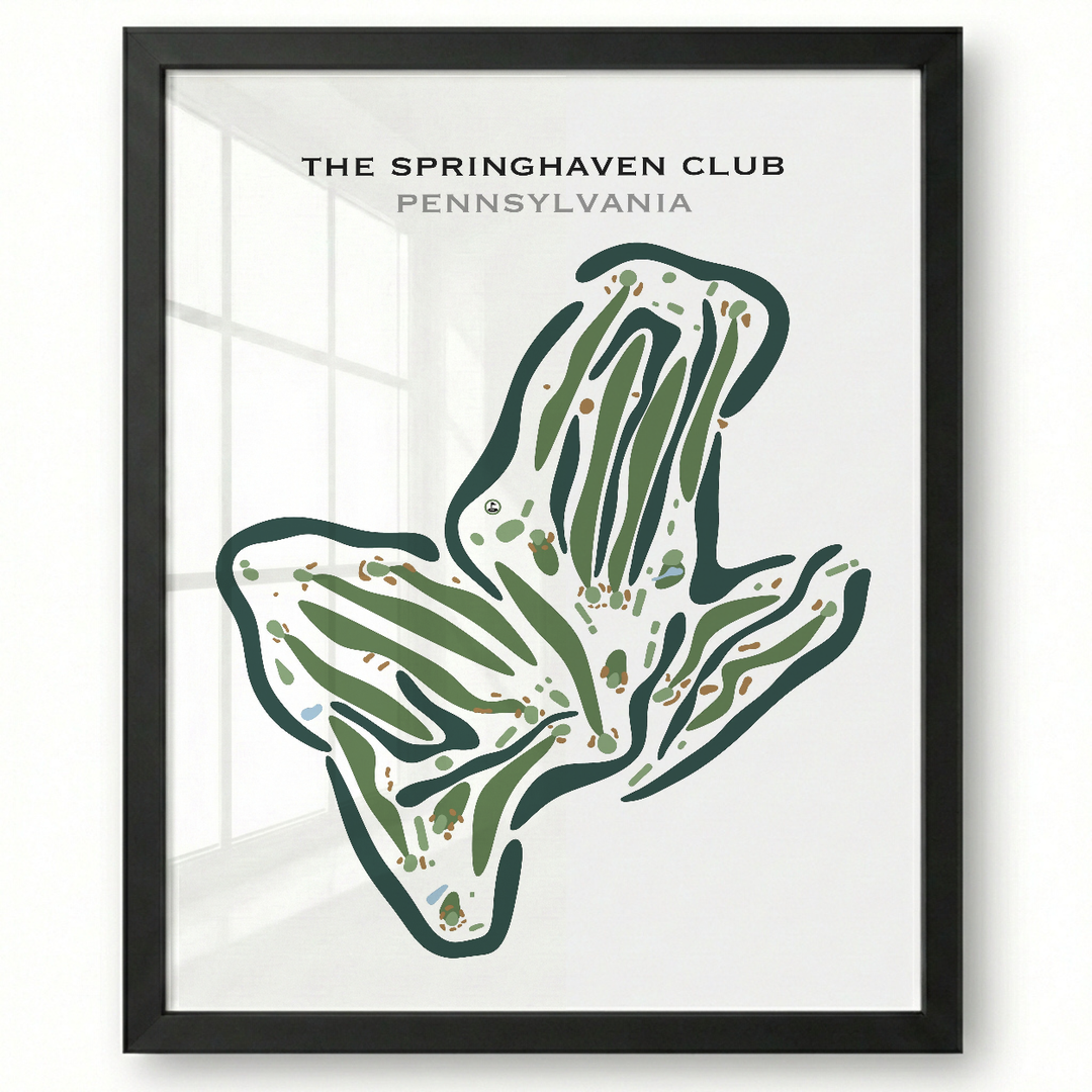 The Springhaven Club, Pennsylvania - Printed Golf Courses
