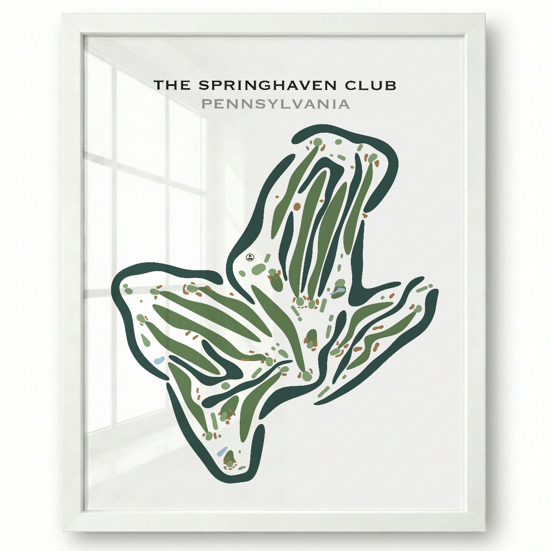 The Springhaven Club, Pennsylvania - Printed Golf Courses